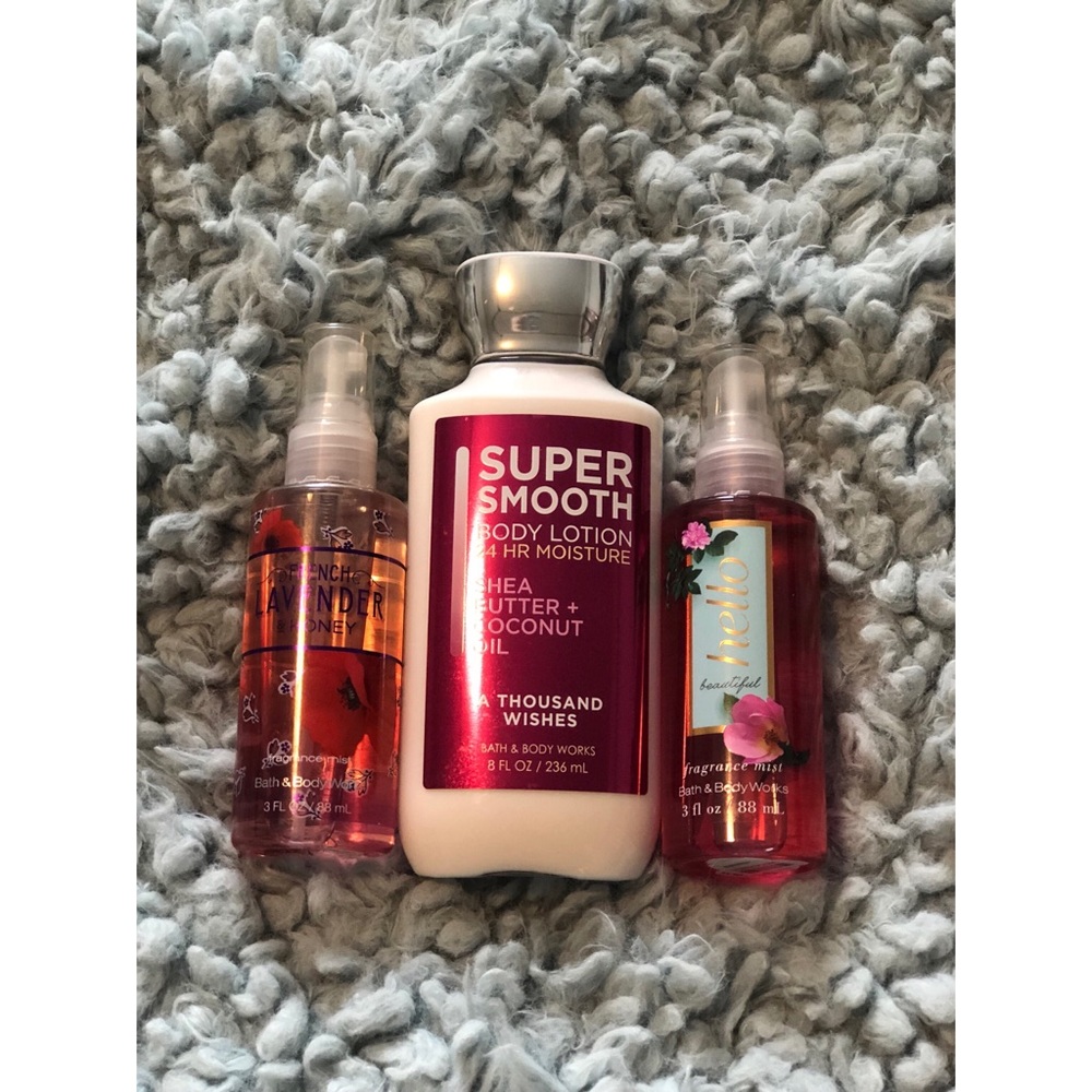 Bath and Body Works body spray and lotion